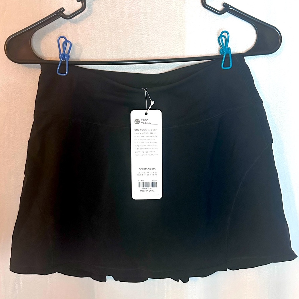 Crz Yoga Sports skirt XXS black - shorts - skirt- NWT  - Womens new yoga